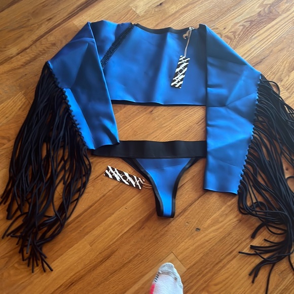 Indah Other - Indah swimsuit. Wet suit look with fringe on both arms